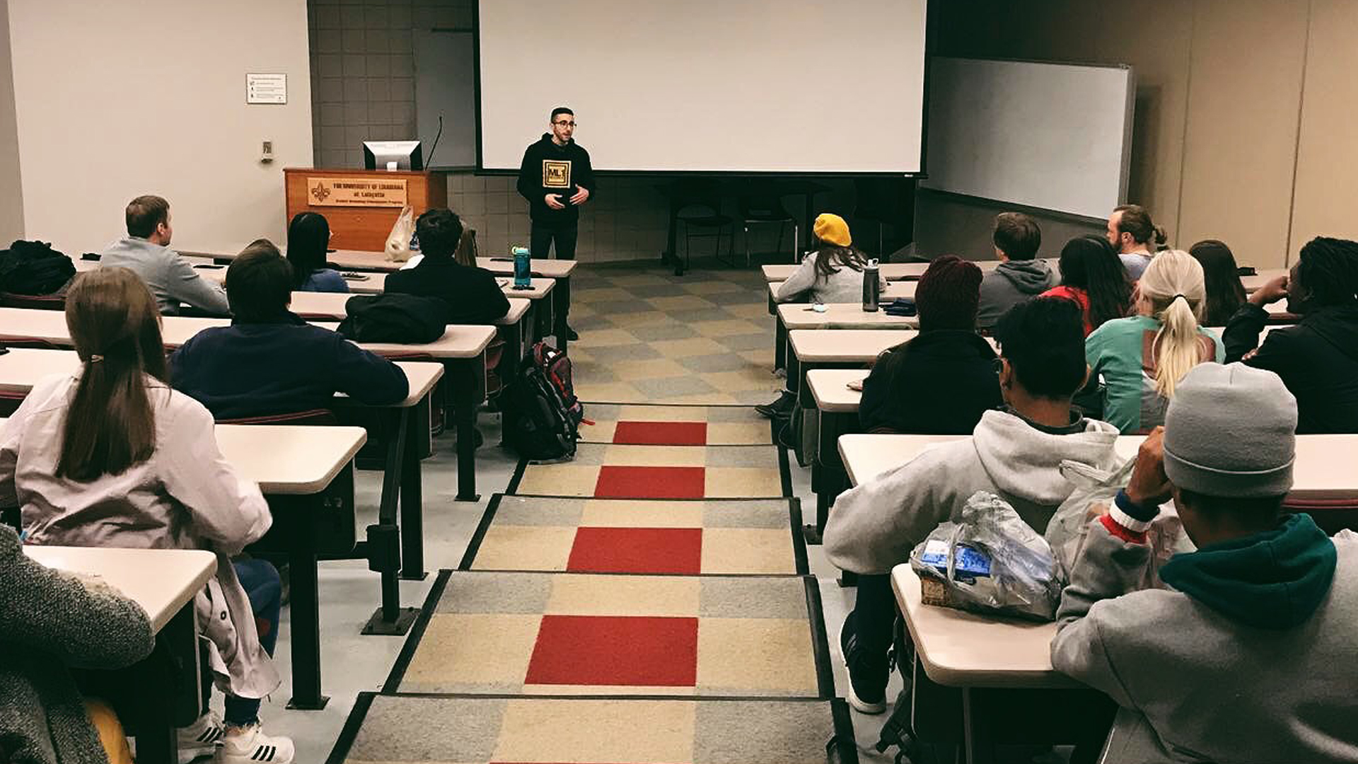 Joseph Karre at Moody Hall on the University of Louisiana at Lafayette campus